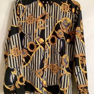 ZunePOAR WOMEN'S LONG SLEEVE BUTTONDOWN 100% COTTON SHIRT SIZE XL NWOT 🇫🇷